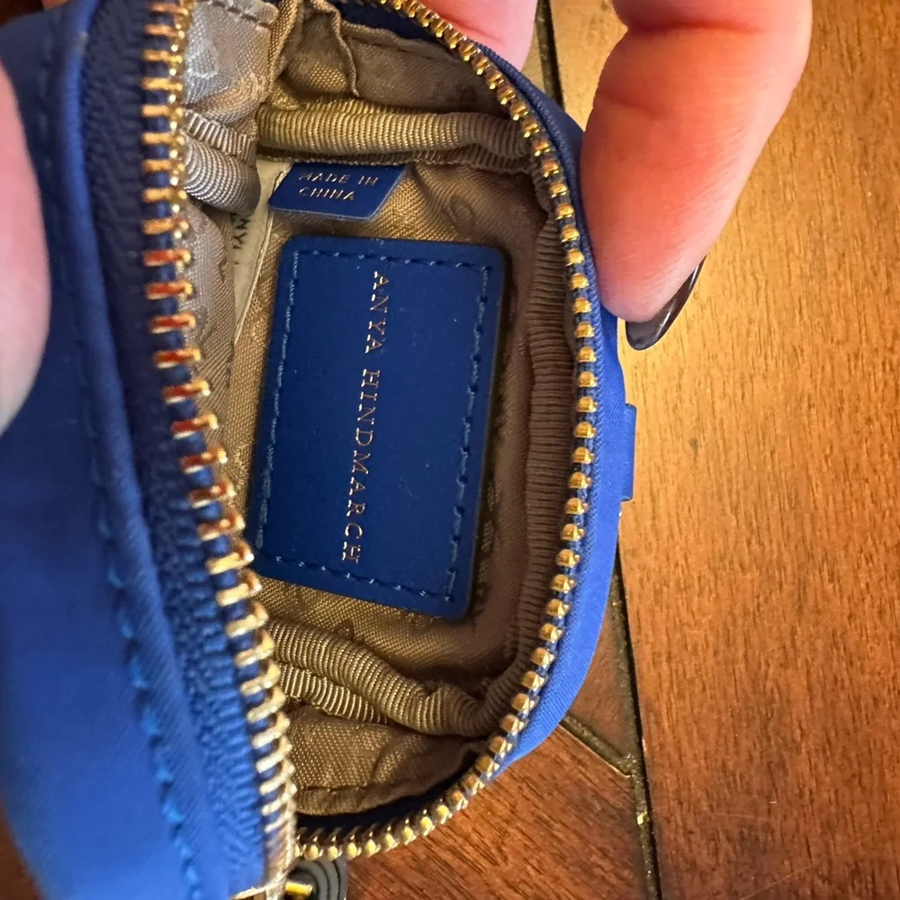 Anya Hindmarch Blue Pouch with Tassel